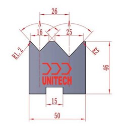 Khuôn chấn 2V kiểu châu Âu UNI22200